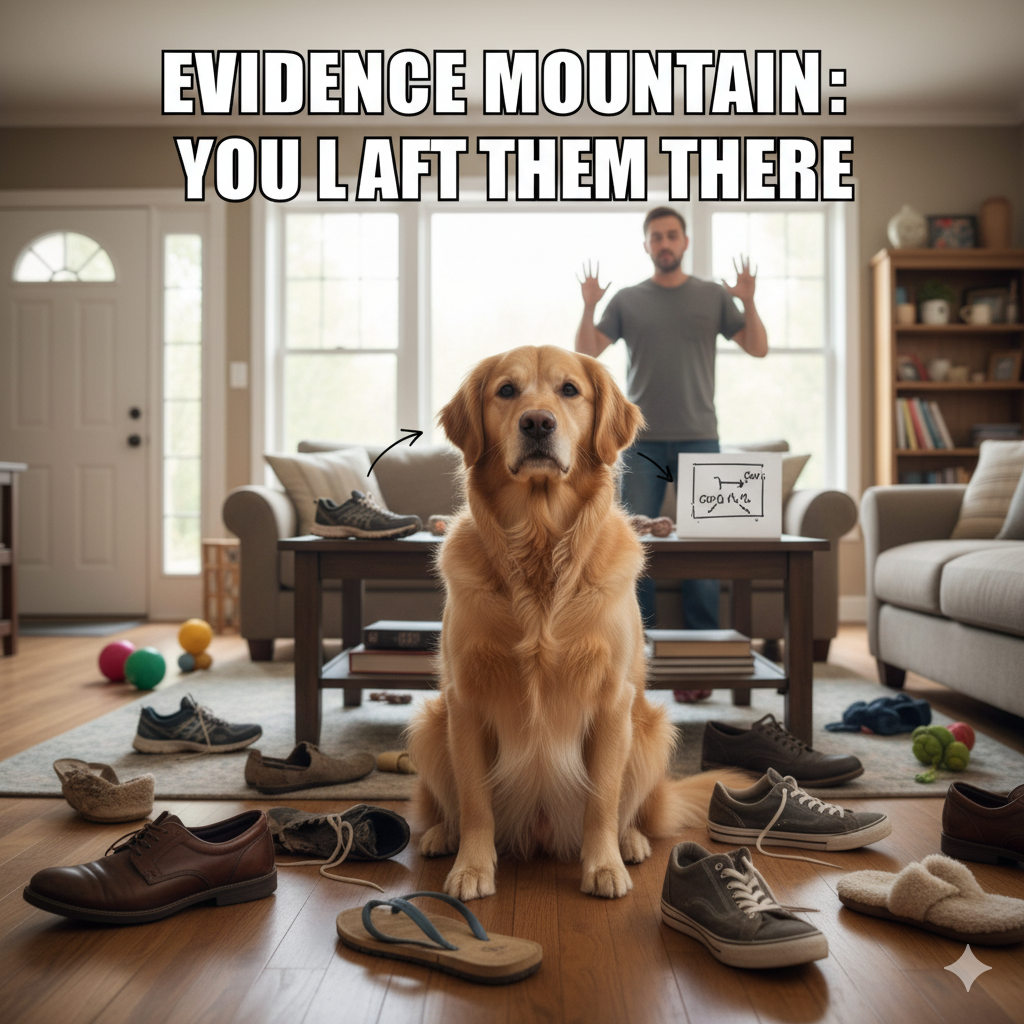 dog chewing shoes